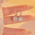 1 Carat Moissanite 925 Sterling Silver Hoop Drop Earrings
