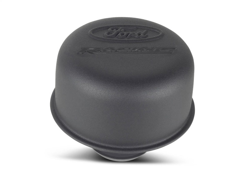 Ford Racing Black Crinkle Finish Breather Cap w/ Ford Racing Logo - Twist Type 302-216