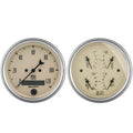 AutoMeter Gauge Kit 2 Pc. Quad & Speedometer 3-3/8in. Antique Beige 1800