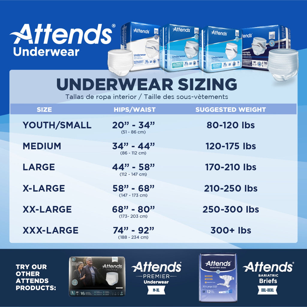 Attends® Bariatric Ultimate Absorbent Underwear, 3X-Large AU60