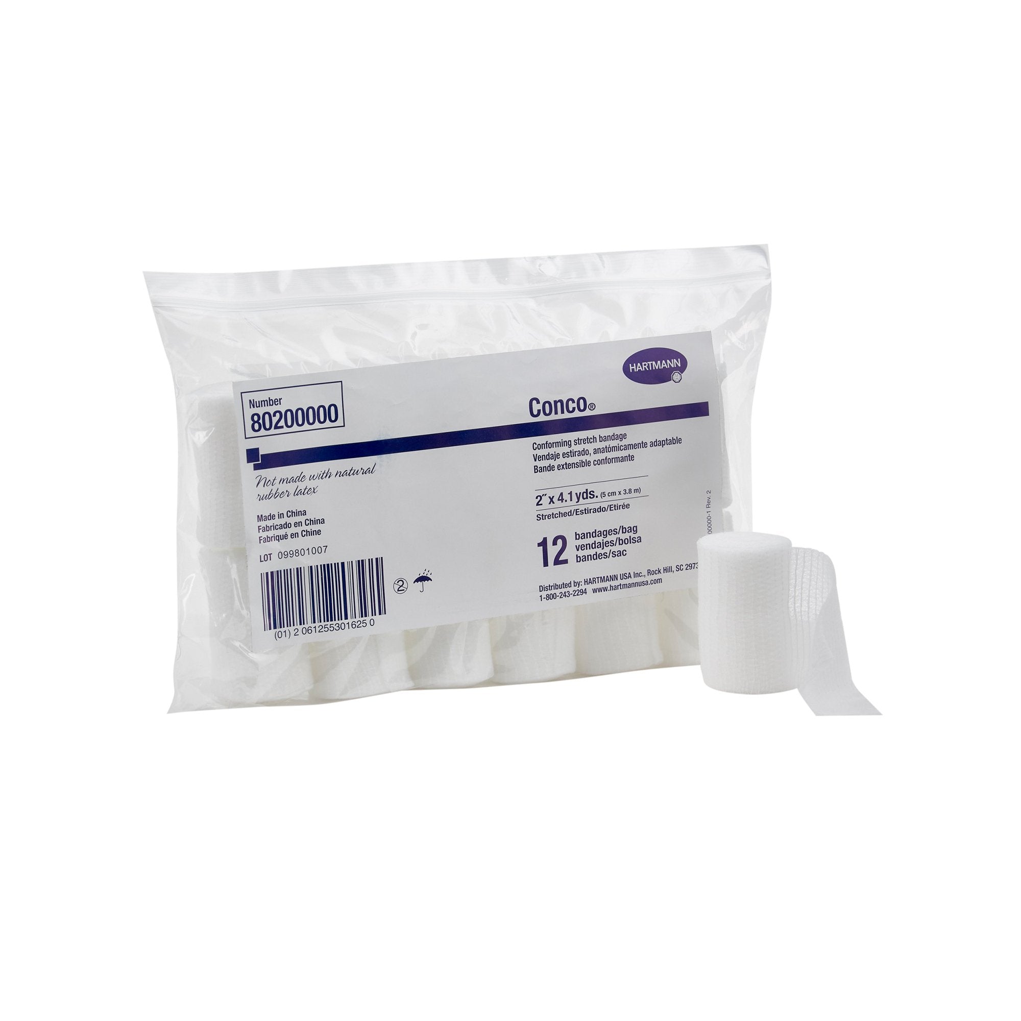 Conco® Conforming Bandage, 2 Inch x 4-1/10 Yard, 1-Ply 80200000