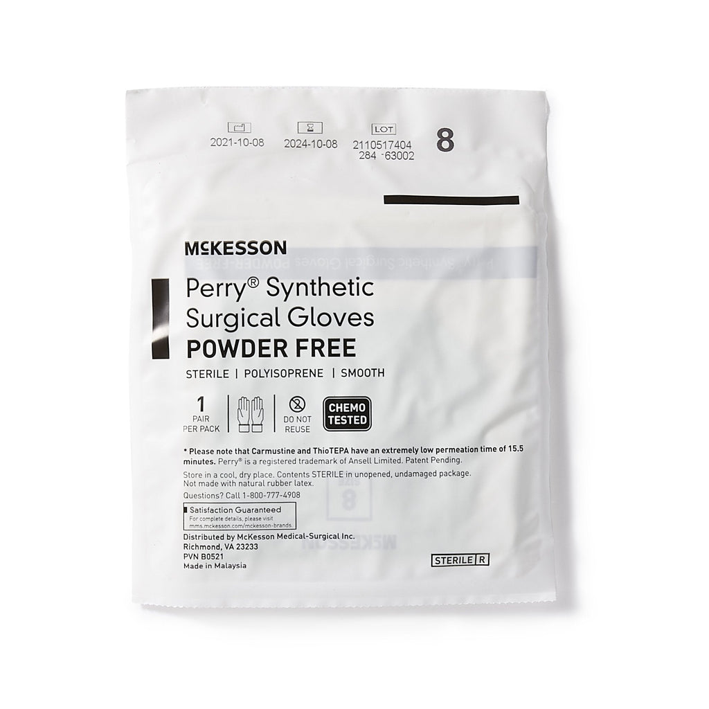 McKesson Perry® Performance Plus Polyisoprene Surgical Glove, Size 8, Green 20-2080N