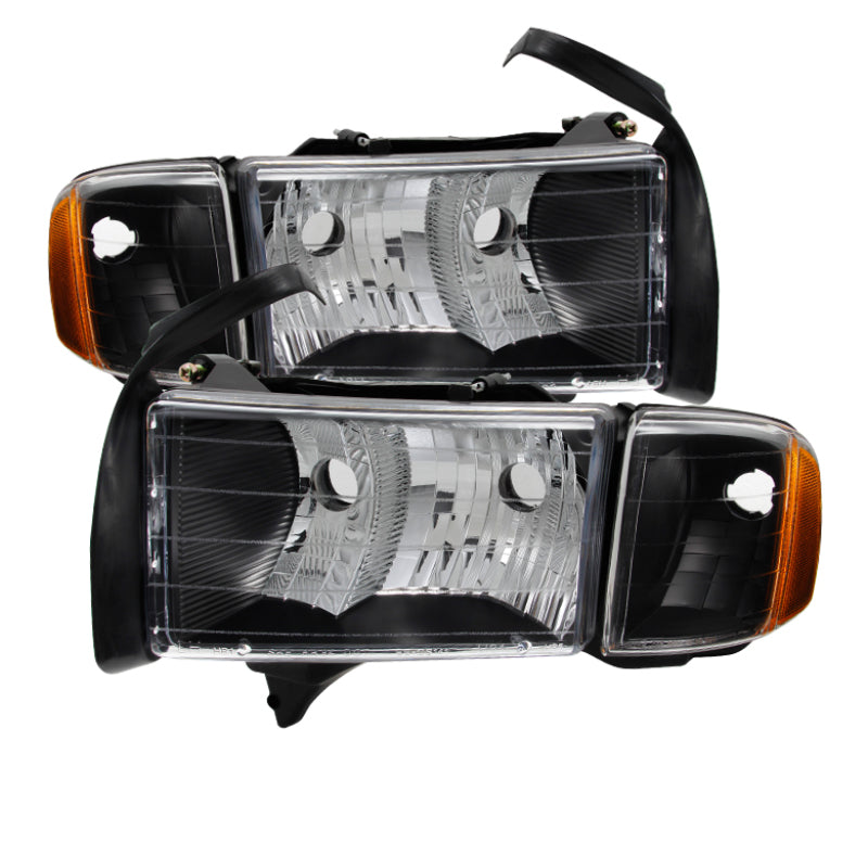 SPYDER Xtune Dodge Ram Sport Model Only 1999-2002 OEM Headlights Black HD-JH-DR99-SP-BK 9032158