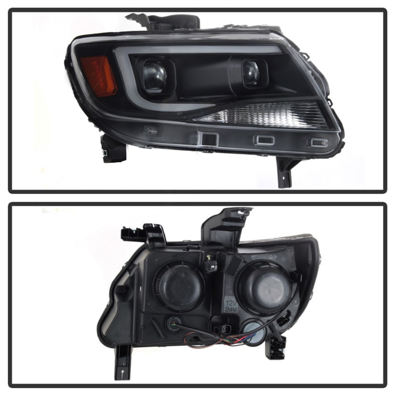 SPYDER xTune Chevy Colorado 15-17 Halogen Only Projector Headlights - DRL - Black PRO-JH-CCO04-LBDRL-BK 9039287