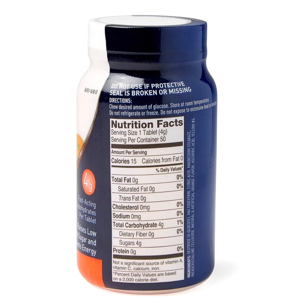 TRUEplus™ Glucose Supplement Orange Flavor Chewable Tablets P1H01RN-50