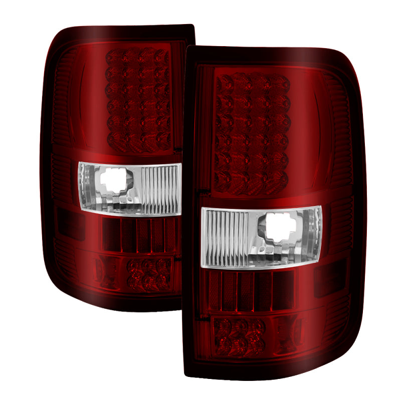SPYDER Xtune Ford F150 Styleside 04-08 LED Tail Lights Red Clear ALT-ON-FF15004-LED-RC 5034069