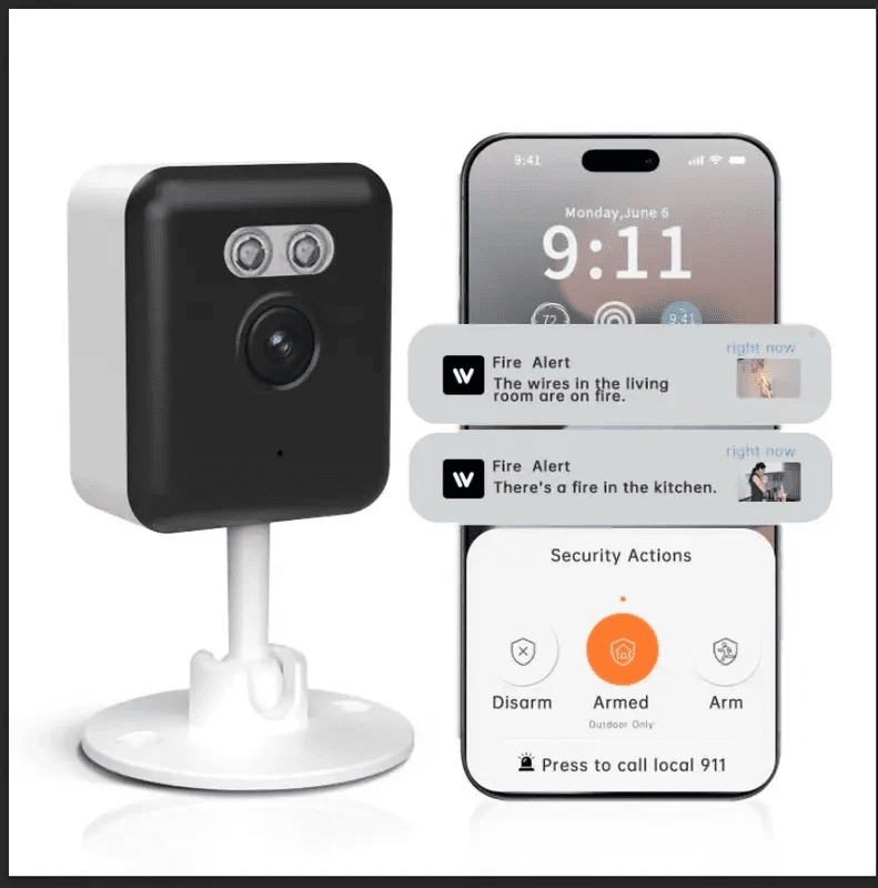 3MP Smart Home Security Camera – Night Vision, Two - Way Audio, Motion Detection, Alexa Compatible - PhishStones Products