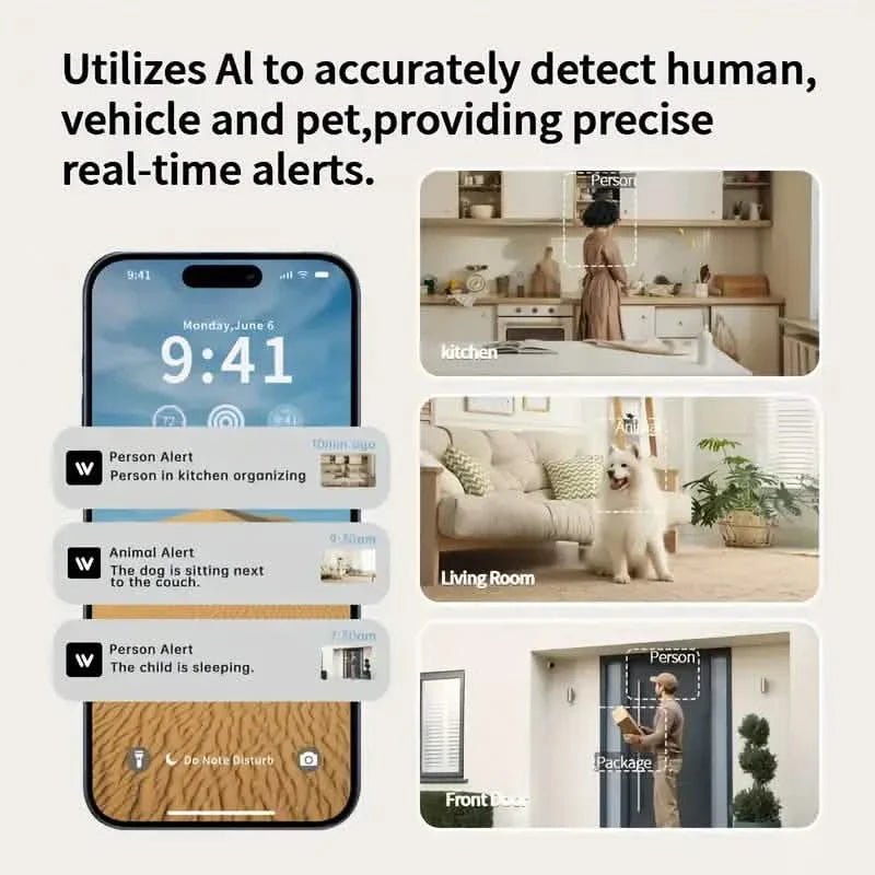 3MP Smart Home Security Camera – Night Vision, Two - Way Audio, Motion Detection, Alexa Compatible - PhishStones Products