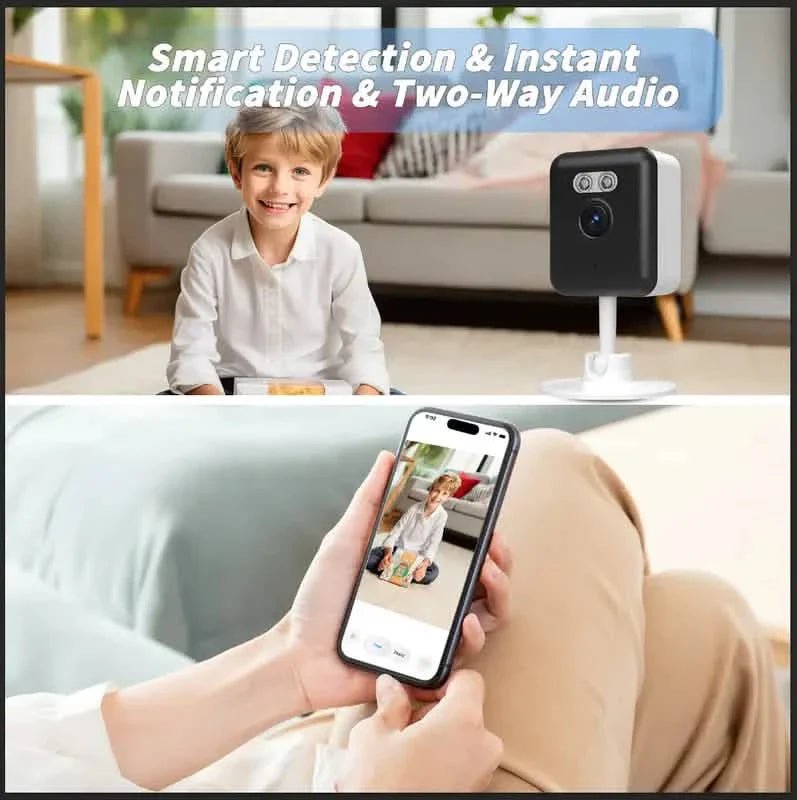 3MP Smart Home Security Camera – Night Vision, Two - Way Audio, Motion Detection, Alexa Compatible - PhishStones Products