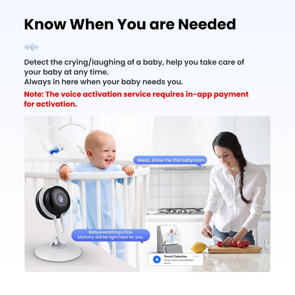 3MP Wireless Smart AI Home Security Camera – Two - Way Audio, Motion Detection, Night Vision - PhishStones Products