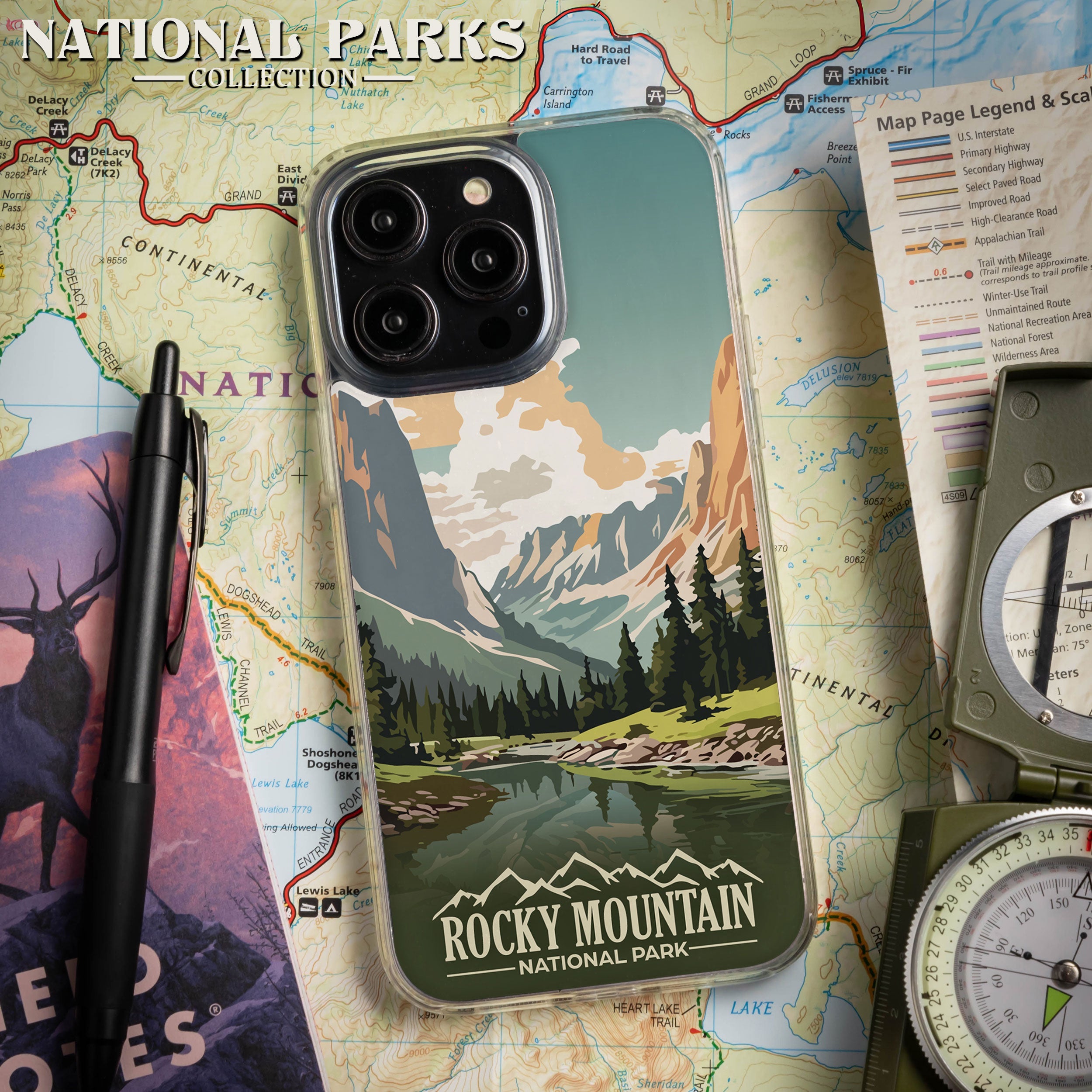 National Parks Rocky Mountain HD Apple iPhone 11 Series Phone Case