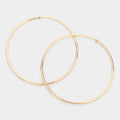 4 Inch Extra Large Metal Hoop Clip On Earrings