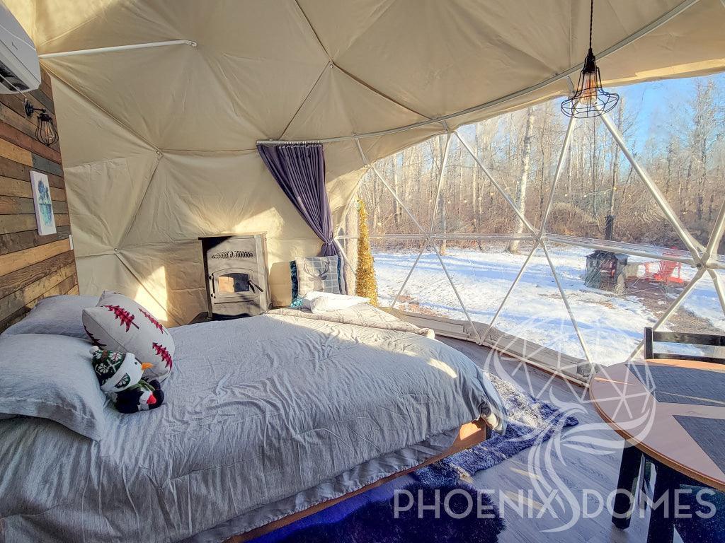 4-Season DELUXE Glamping Package Dome - 20'/6m - Phoenix Domes