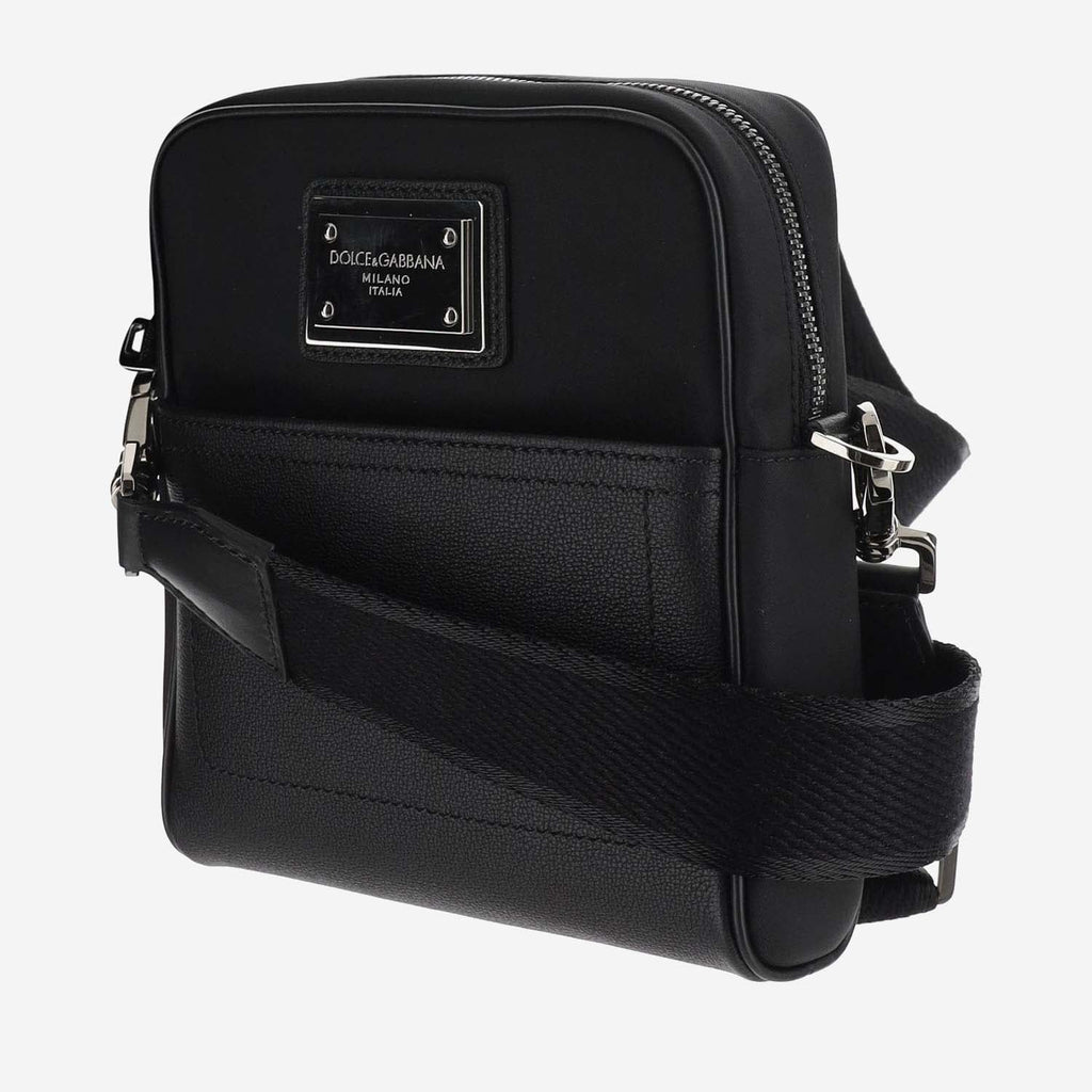 Dolce & Gabbana Garnet Calfskin And Nylon Shoulder Bag