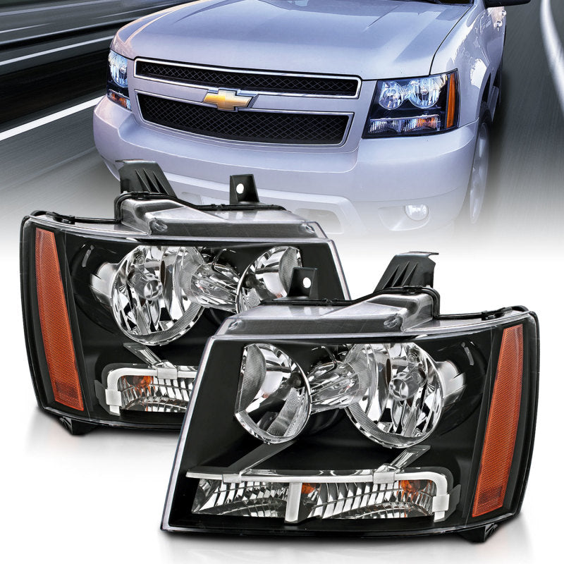 Anzo Chevy Tahoe /Suburban 07-14 Crystal Headlight Black