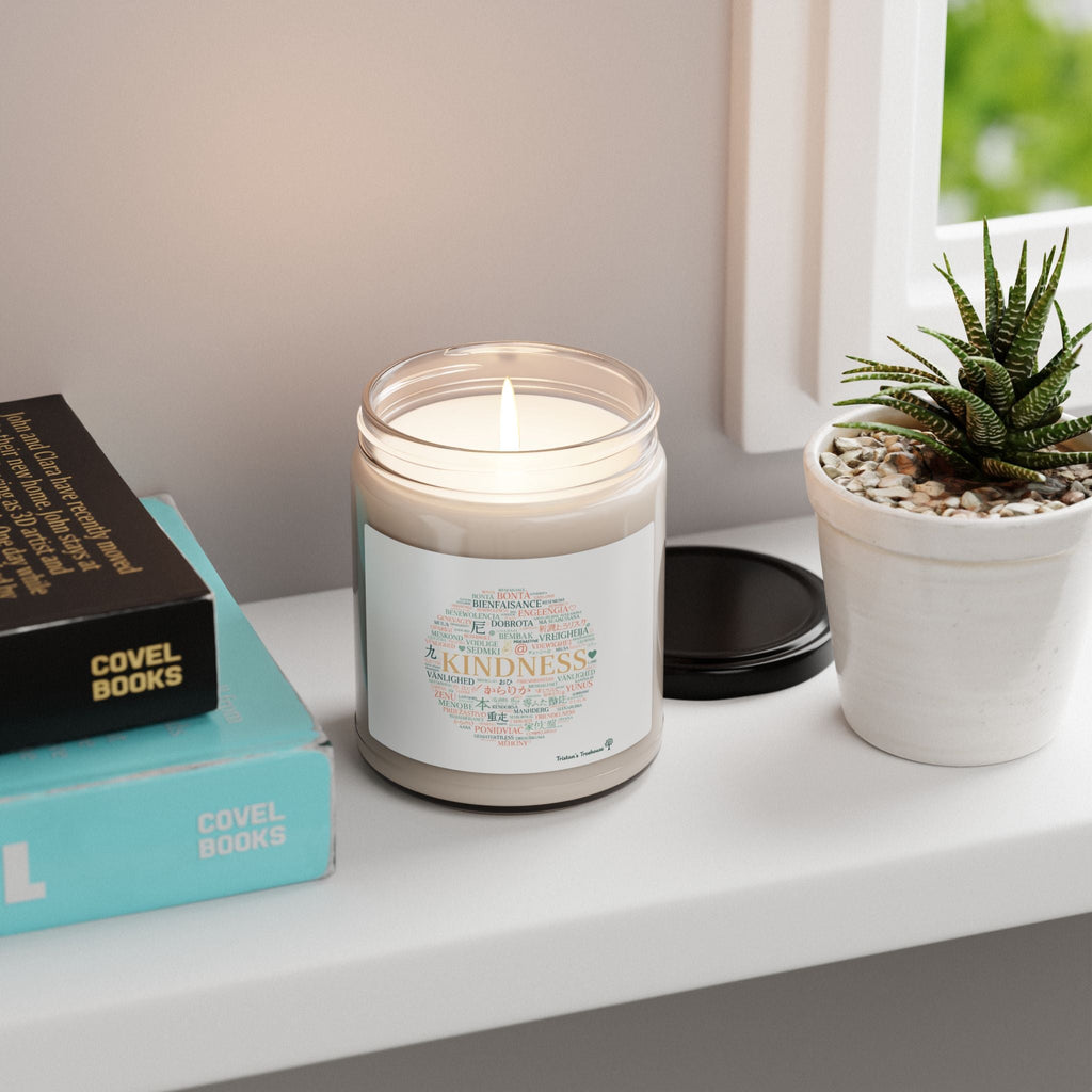 Kindness Word Circle Candle, Soy Scented Jar | Fresh Start Minimalism