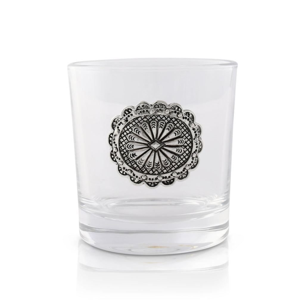 Western Concho Bar Glasses Set of 4
