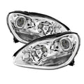 SPYDER Xtune Mercedes Benz W220 S-Class 00-05 ProjectOEr Headlights Chrome PRO-JH-MBW220-C 9028267