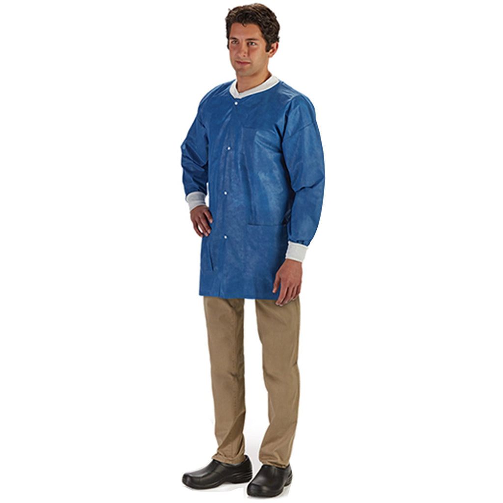 LabMates® Lab Jacket, Large, Blue 85190