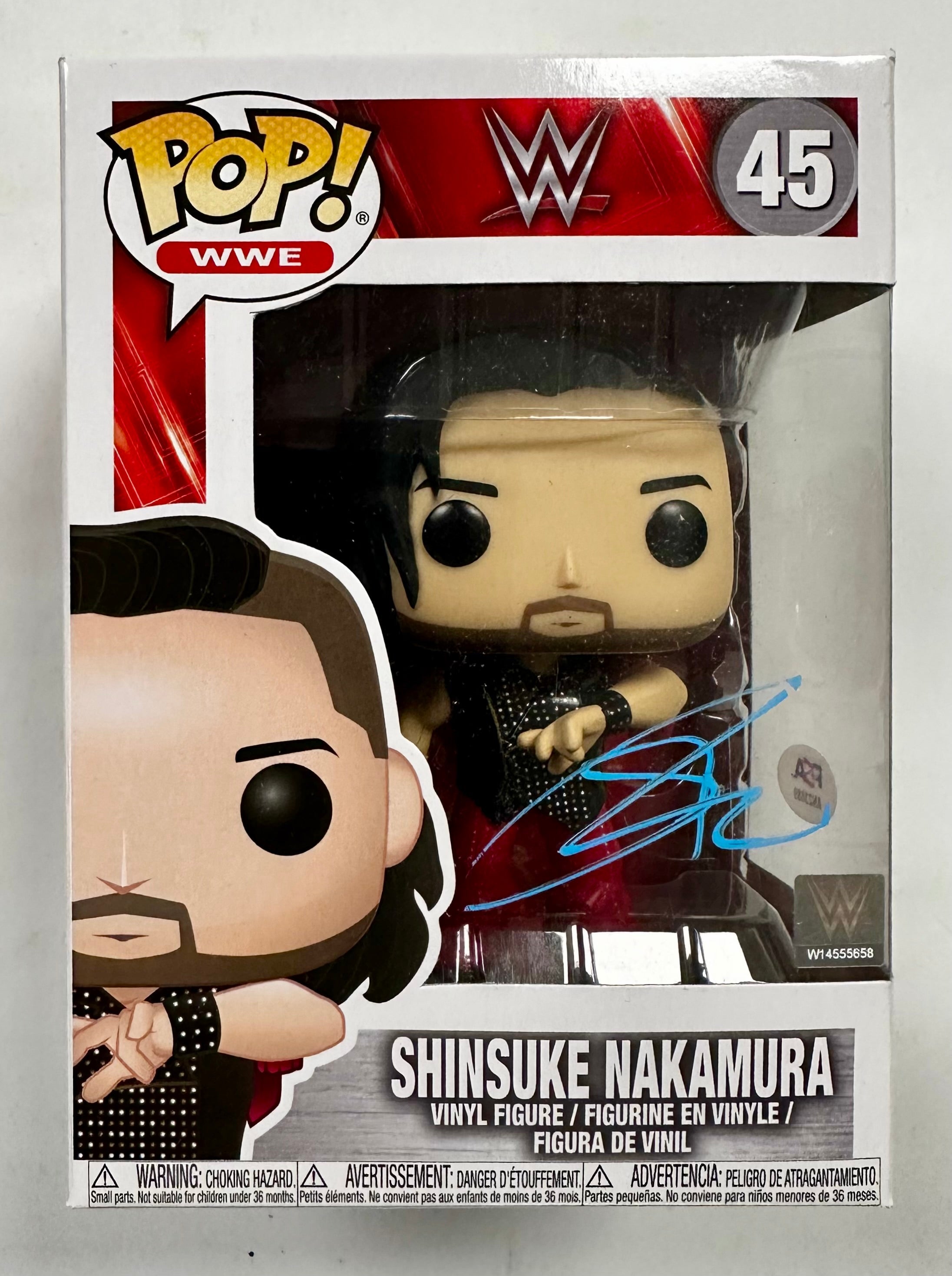 Shinsuke Nakamura Signed WWE Japanese Wrestling Funko Pop! #45 Vaulted PSA/DNA COA