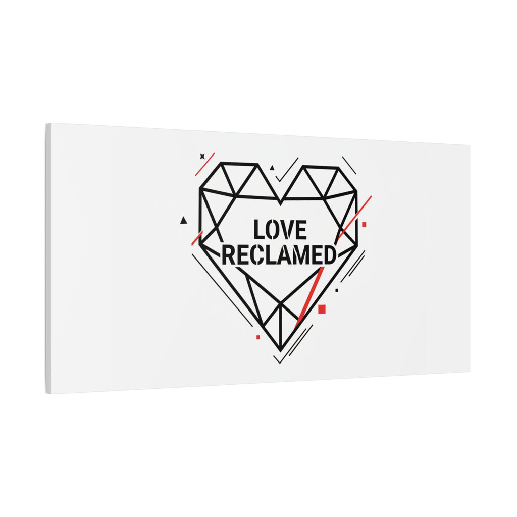 Love Reclaimed Canvas | modern heart design, minimalist love icon