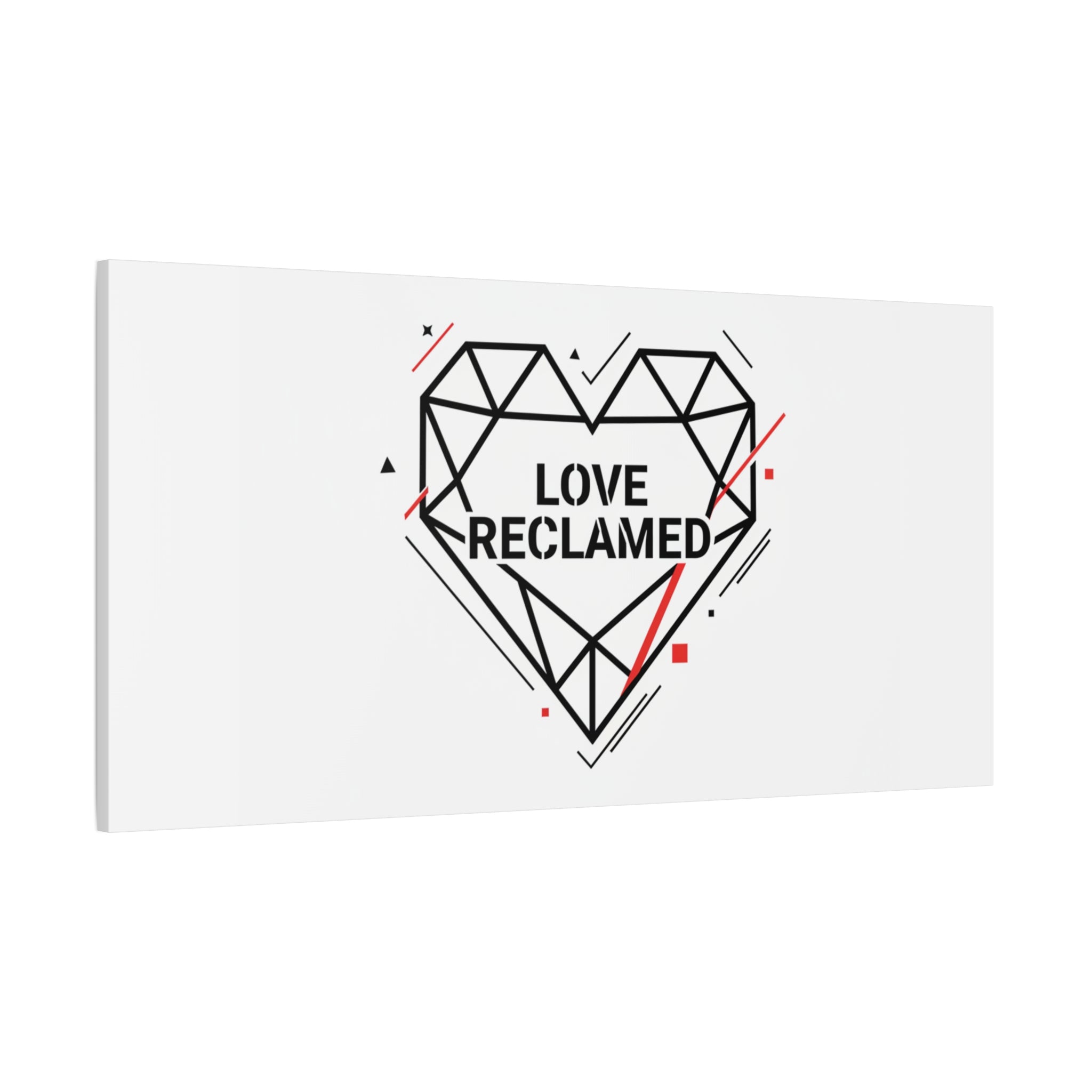 Love Reclaimed Canvas | modern heart design, minimalist love icon