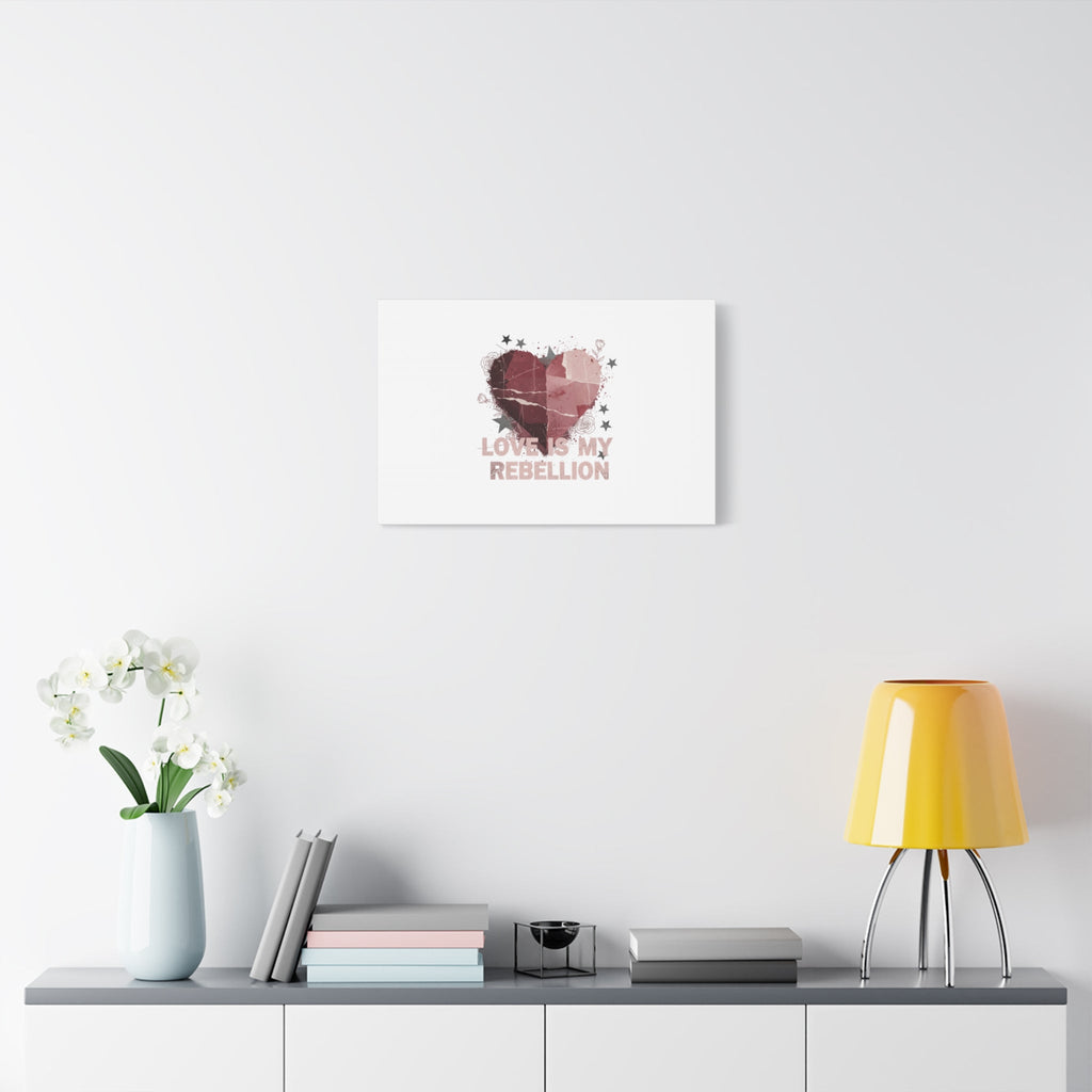 Love Is My Rebellion Canvas | Soft Grunge Hearts, Distressed Valentine Collage
