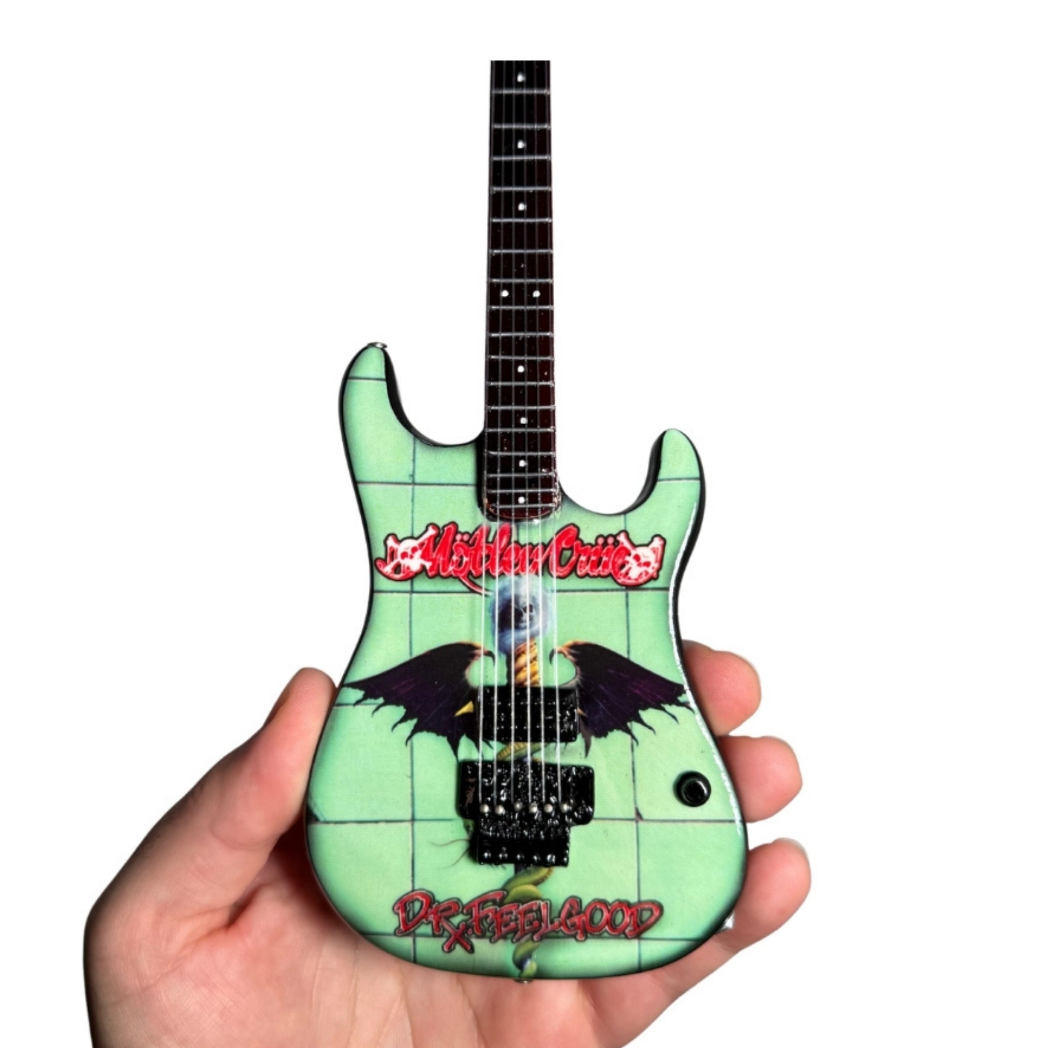 The Complete Mötley Crüe Album Cover Miniature Guitar Set – All 4 Official Mini Guitar Designs