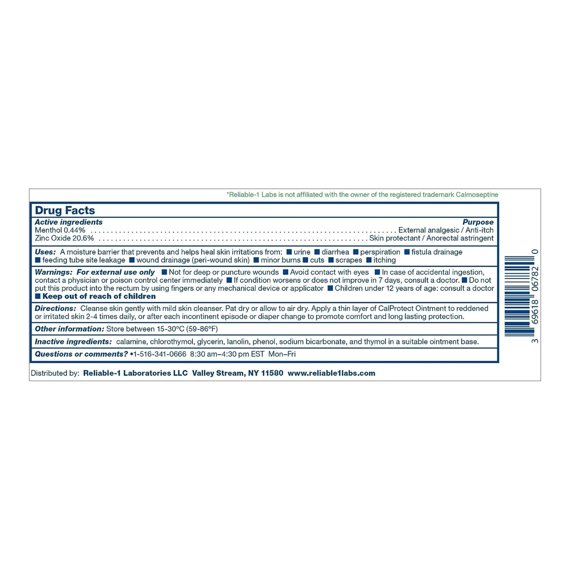 Skin Protectant CalProtect® 4 oz. Tube Scented Ointment 69618006782