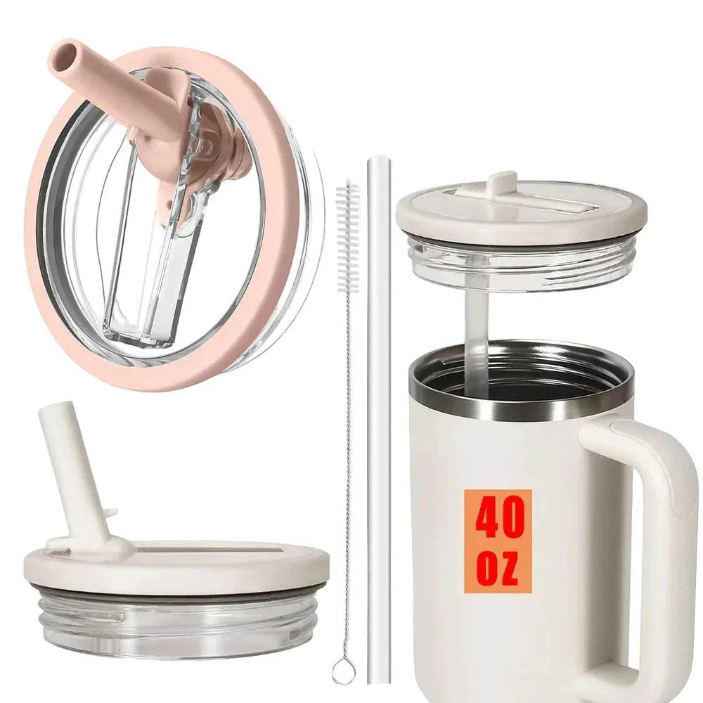 40oz Flip Straw Leak Proof Lid for Stanley H2.0 Quencher.