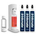 OmniFizz Ultimate Bundle - Sparkling Water and Soda Maker with Three 60L CO2 Cylinders and 0.5L Bottle