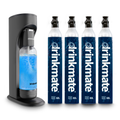 OmniFizz Premium Kit - Sparkling Water and Soda Maker with Four 60L CO2 Cylinders