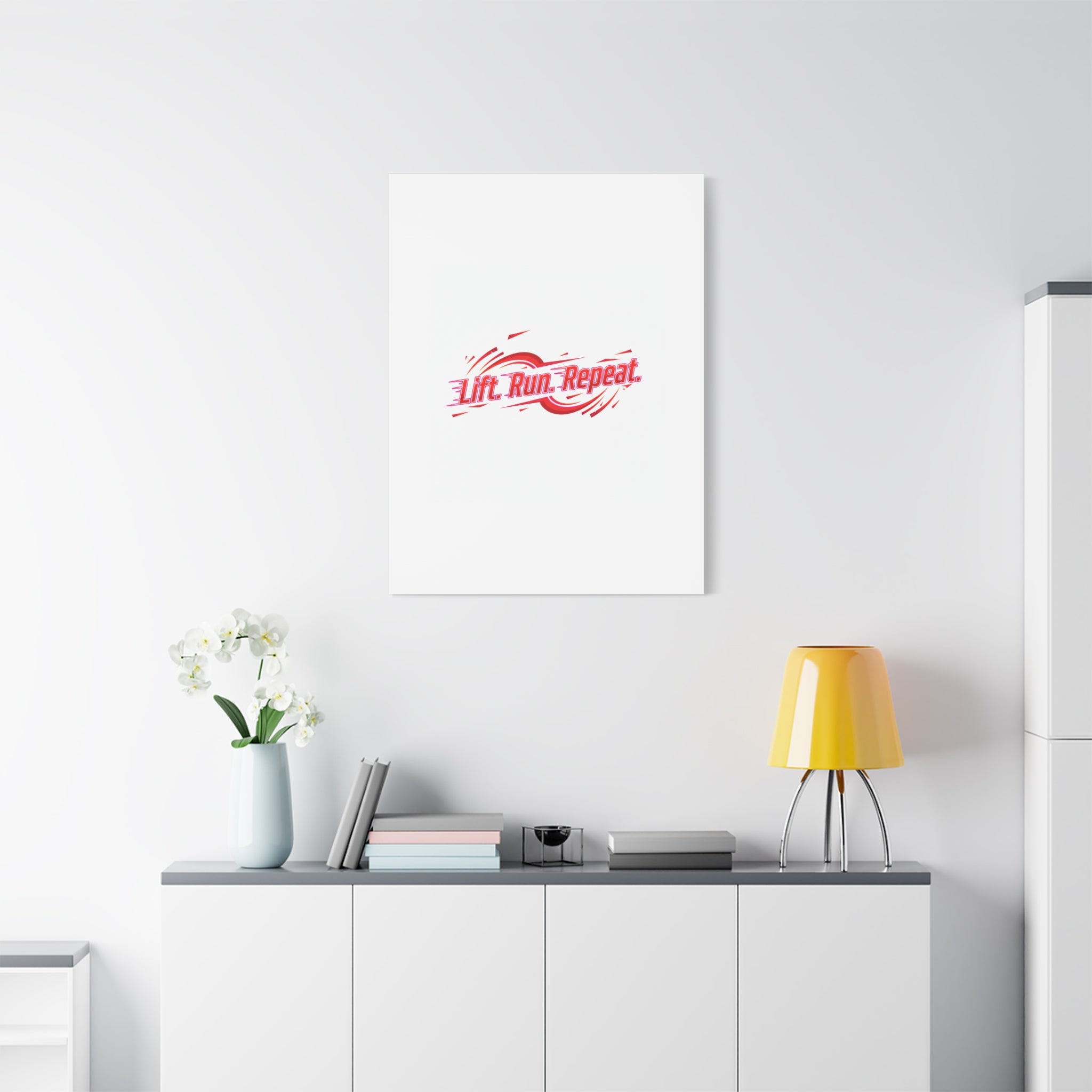 Lift Run Repeat Canvas | Fitness Wall Art, Gym Motivation
