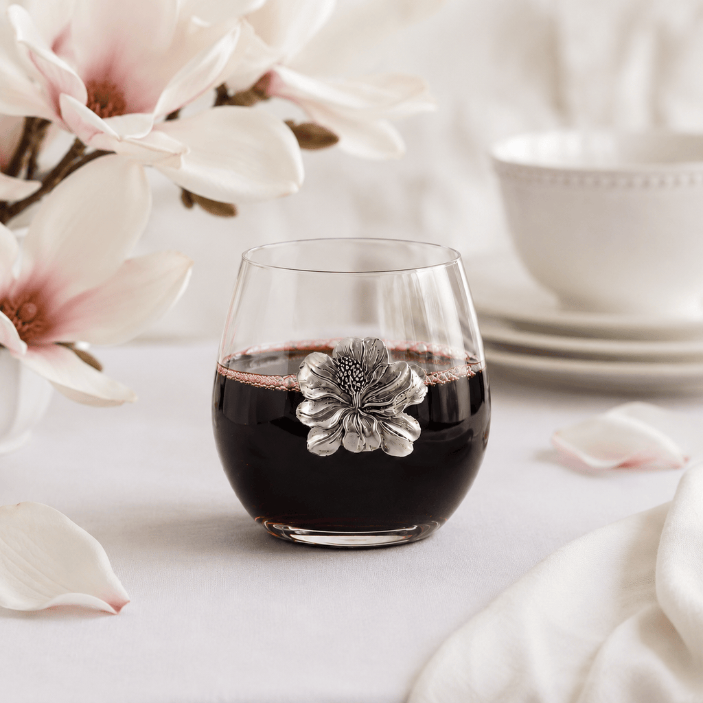 Magnolia Stemless Wine Glasses - Set of 4