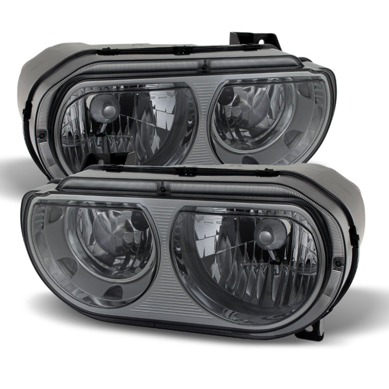 SPYDER Xtune Dodge Challenger 08-13 Halogen Only Headlights -Smoked HD-JH-DCHAL08-SM 9026324