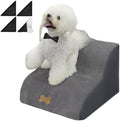 Dog Stairs for High Beds Couches 2-Step 2-5 Step Pet Stairs Steps for Small Large Dogs Cats Non-Slip Balanced Ramp Indoor Stairs with Non-Slip Sticker 30D Grey