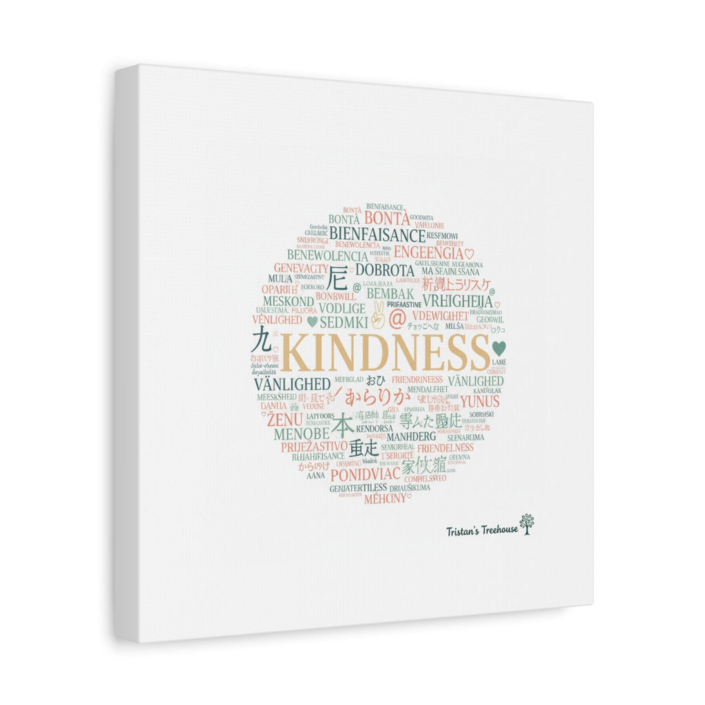 Kindness Word Cloud Canvas | Fresh Start Minimalist Wall Art