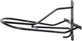Black English & Western Saddle Rack | Organize Tack Room | Sleek and Durable | PVC Coated Steel | Mounts Easily | Includes Hook to Hold a Bridle, Helmet or Other Items