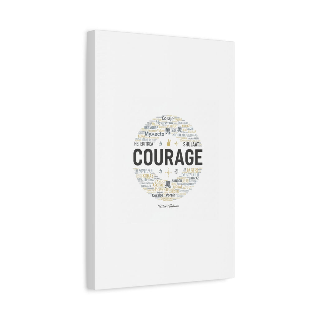 Courage Word Cloud Canvas | Fresh-Start Minimalism art print