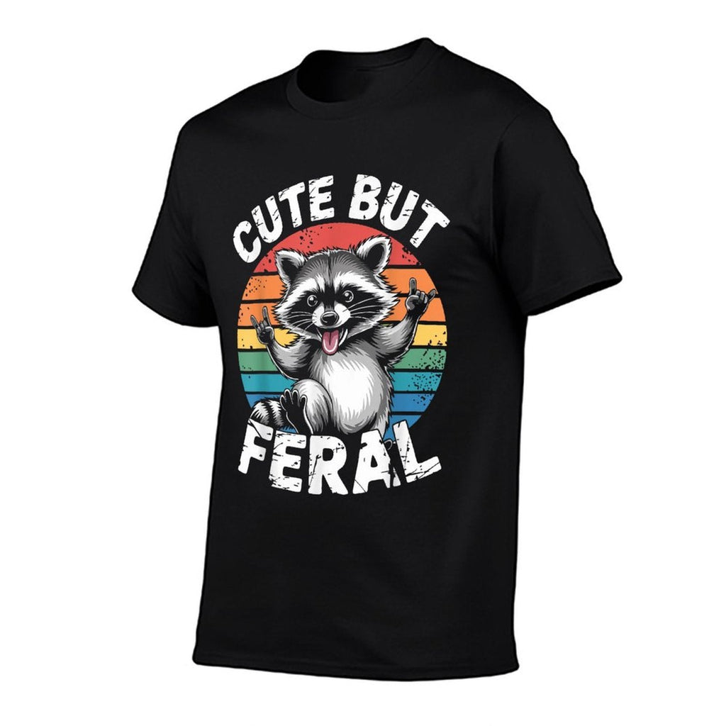 Cute But Feral Toddler Funny Raccoon Racoon Kids Feral Child  Easy-care T-Shirt