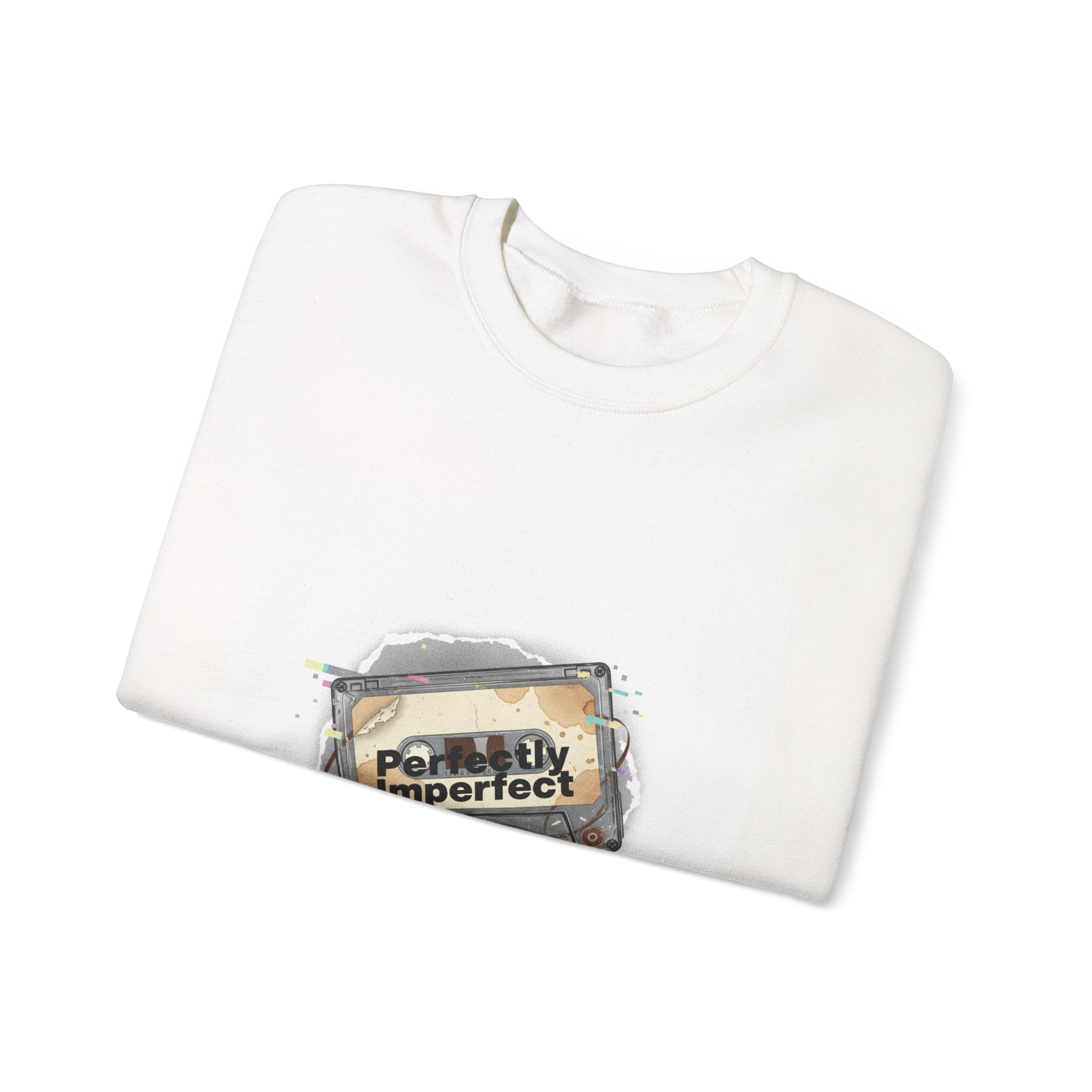 Glitch Tape 'Perfectly Imperfect' Sweatshirt | Analog Error, VHS Static