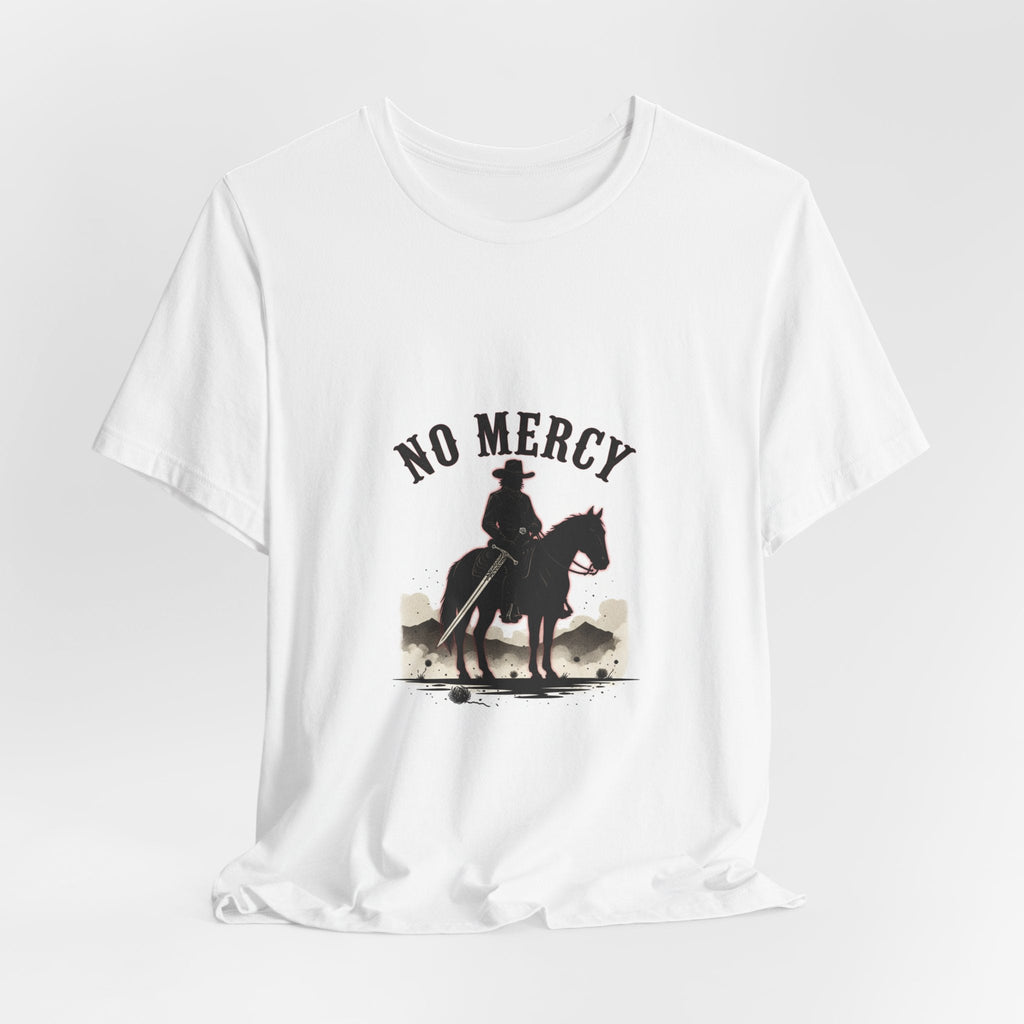 No Mercy Cowboy Skull Tee | Western-Gothic, desert noir design