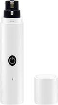 Quiet Rechargeable Pet Nail Grinder - Dog Nail Clippers and Grinder - with LED Lights and Quick Sensor, Diamond-Tip Dust Collector, Suitable for Large Dogs, Small Cats, and Rabbits (White)