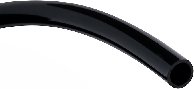 Black Vinyl Tubing 1/2” ID × 5/8” OD - 10 Feet PVC Flexible Plastic Tube Hybrid Hose, Transfer Water Air Oil for Pond Fountain Garden, Non-toxic and BPA free