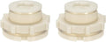 1.5" Female ABS Bulkhead Fitting, Plastic Water Tank Connector Adapter Fitting with Plugs for Outdoor rain Barrel Garden Hose Adapter Spigot kit Water Tank Gallon Drain Bucket(Set of 2)
