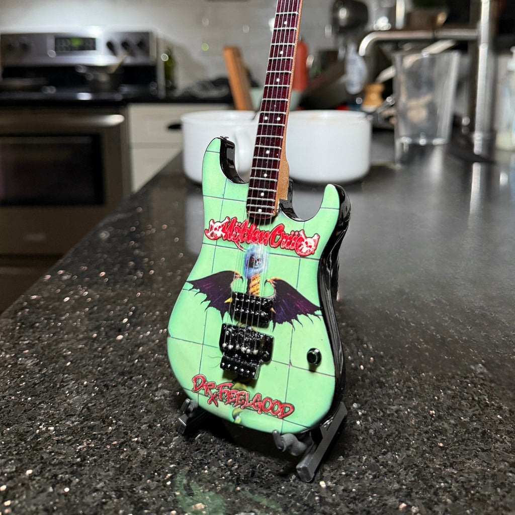 The Complete Mötley Crüe Album Cover Miniature Guitar Set – All 4 Official Mini Guitar Designs