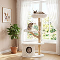 41-Inch Cat Tower with Real Wood Branches & Scratching Posts