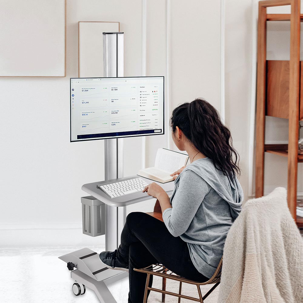 Yescom NexusX Mobile Computer Cart Pull Out Keyboard Tray