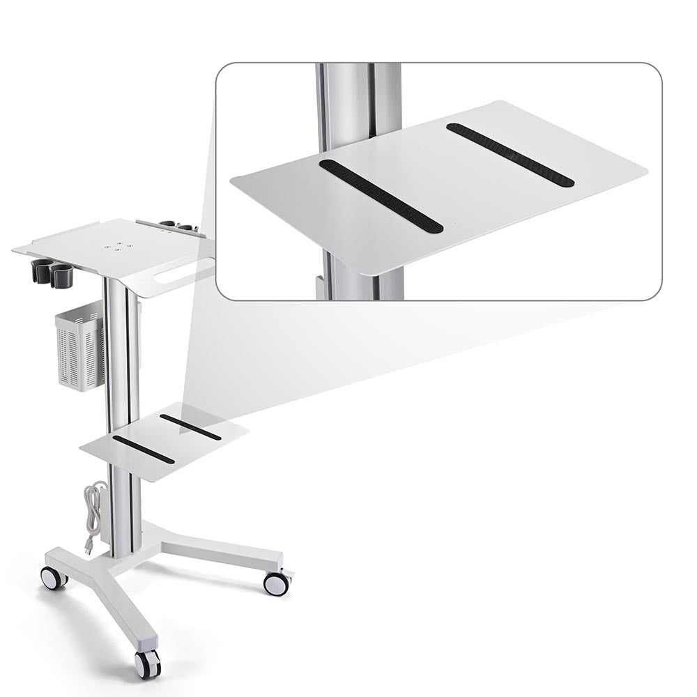 Yescom Mobile Computer Cart Printer Shelf