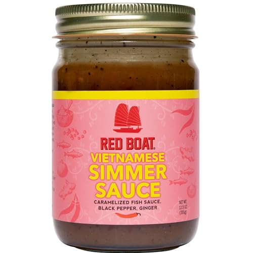 Red Boat Fish Sauce Simmer Sauce, Black Pepper, 12.5 fl oz., Pack of 6